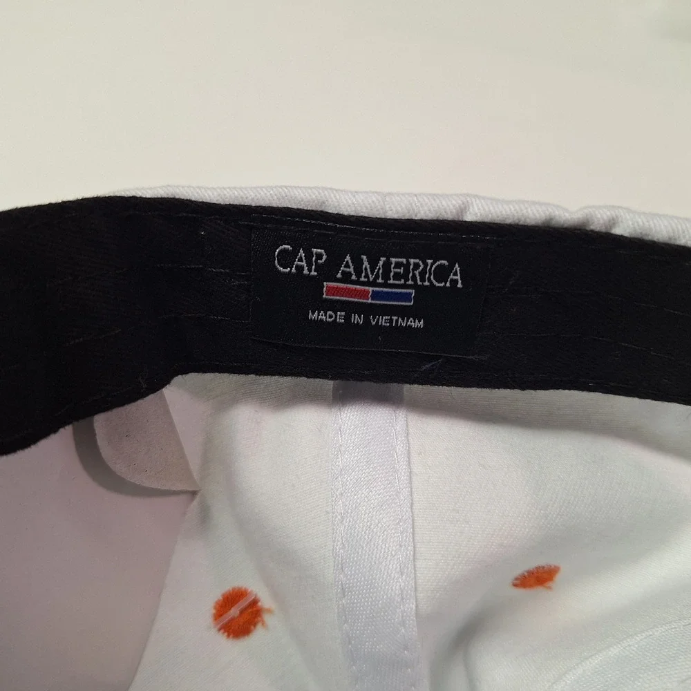 Davis Battery Racing 85 Cap America‎ Hat Black Orange Signature Adjustable
